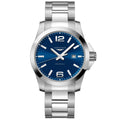 Longines orologio Conquest 43mm blu acciaio quarzo L3.760.4.96.6