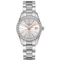 Longines orologio Conquest Classic 34mm argento diamanti quarzo acciaio L2.386.0.72.6