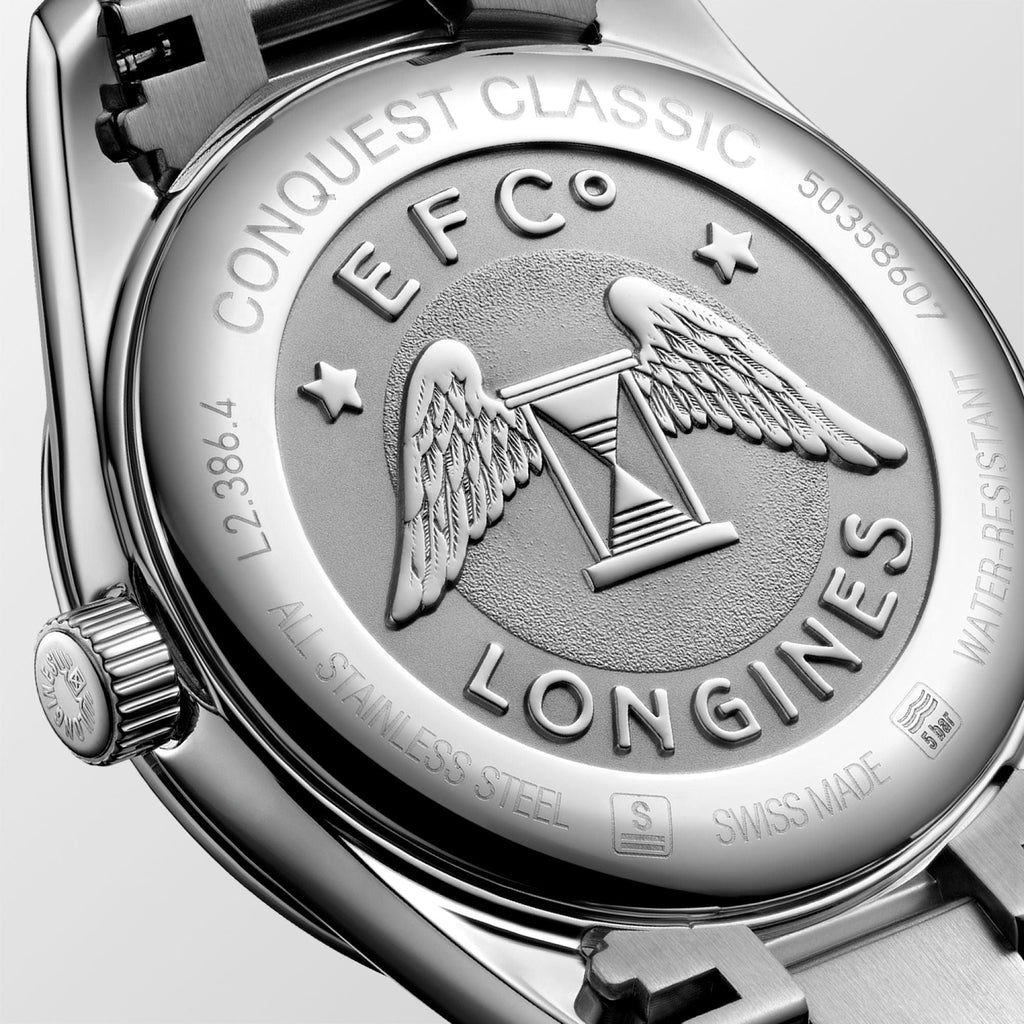 Longines orologio Conquest Classic 34mm blu quarzo acciaio L2.386.4.92.6