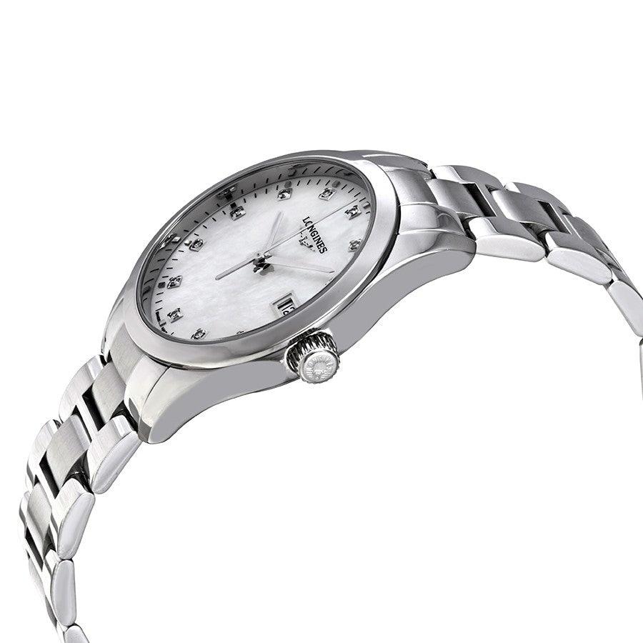 Longines orologio Conquest Classic 34mm madreperla bianca acciaio donna L2.386.4.87.6