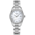 Longines orologio Conquest Classic 34mm madreperla diamanti quarzo acciaio L2.386.0.87.6
