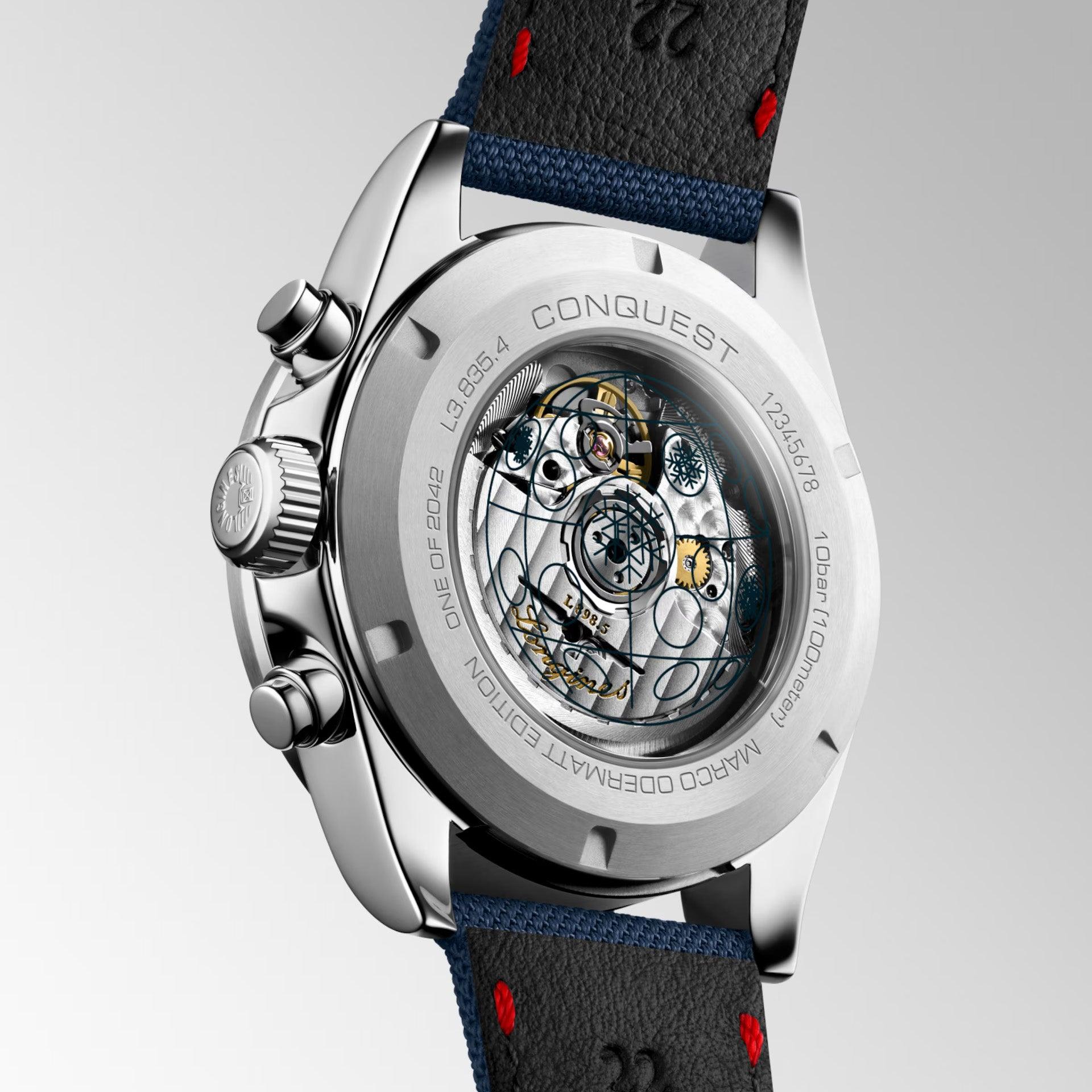 Longines orologio Conquest Marco Odermatt Edition 42mm blu automatico acciaio L3.835.4.91.2