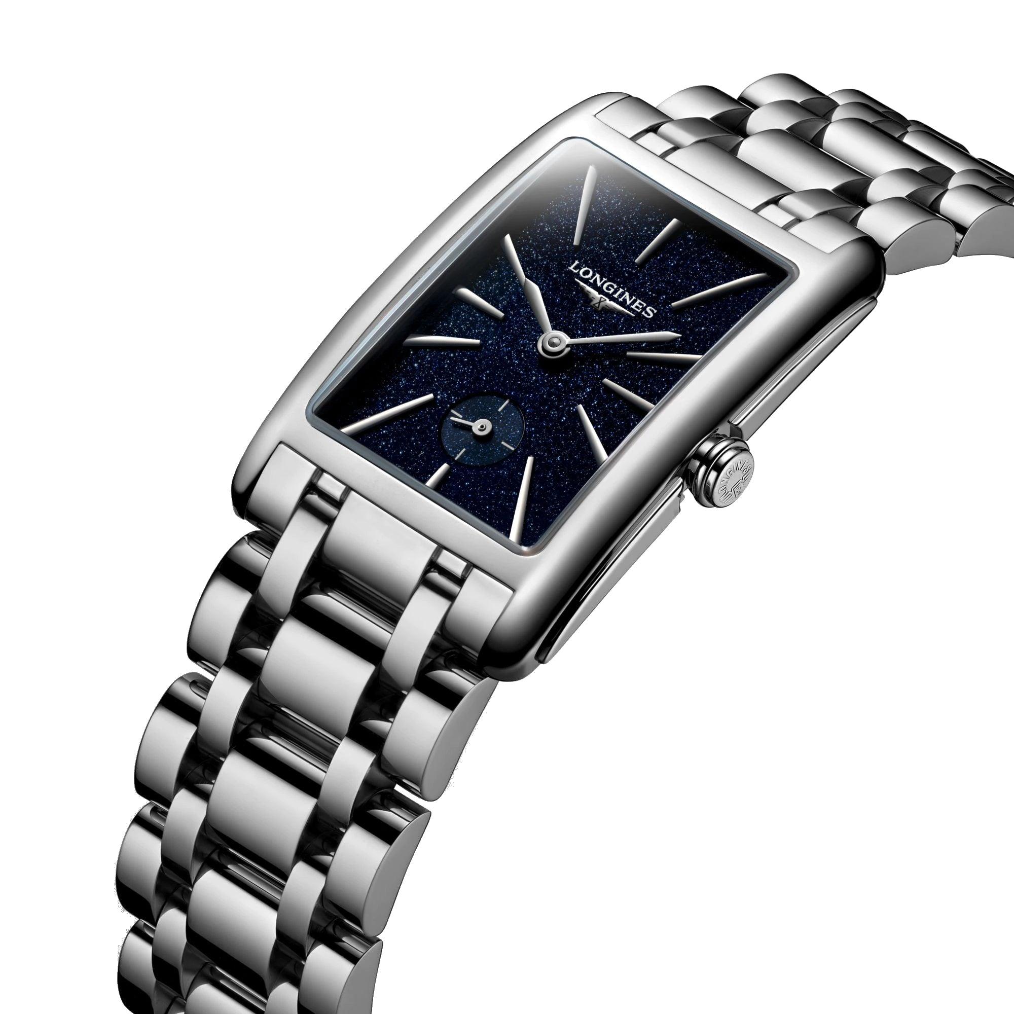 Longines orologio DolceVita 23,3x37mm blu quarzo acciaio L5.512.4.93.6