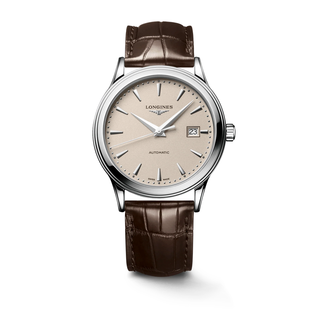 Longines orologio Flagship 40mm beige automatico acciaio L4.984.4.79.2