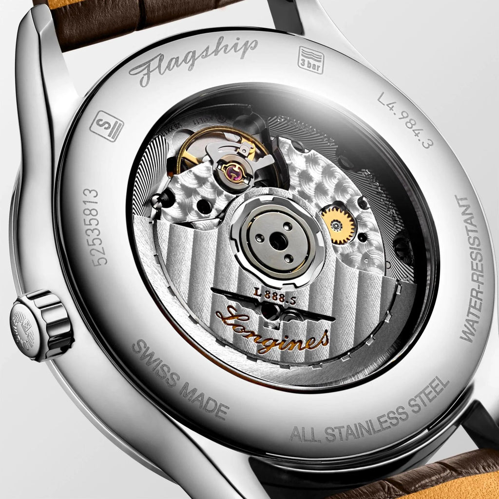 Longines orologio Flagship 40mm beige automatico acciaio L4.984.4.79.2