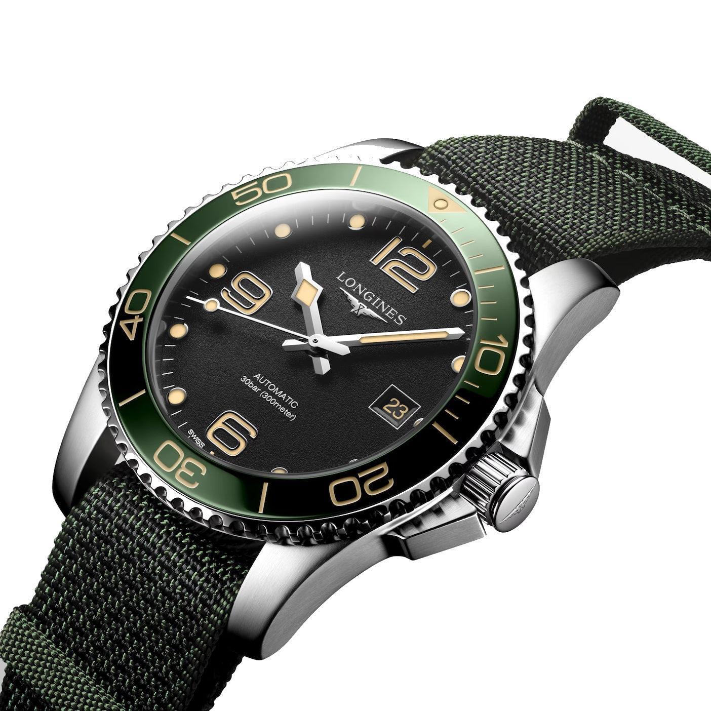 Longines orologio HydroConquest 41mm nero automatico acciaio L3.781.4.05.2