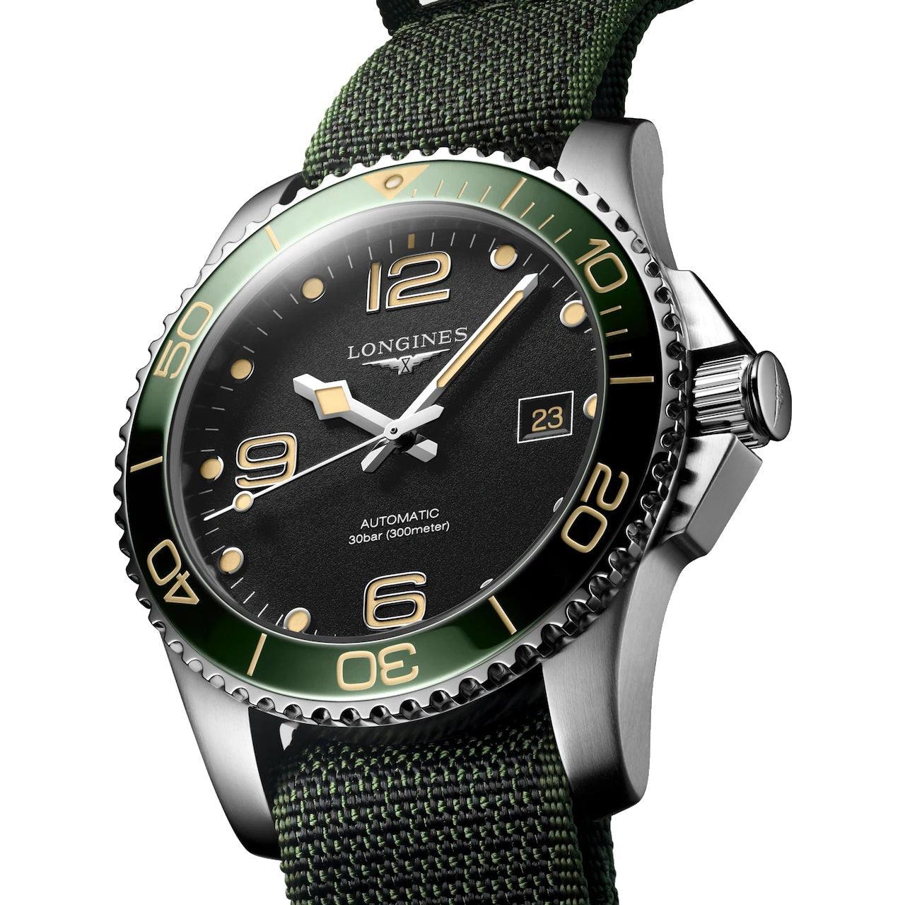 Longines orologio HydroConquest 41mm nero automatico acciaio L3.781.4.05.2