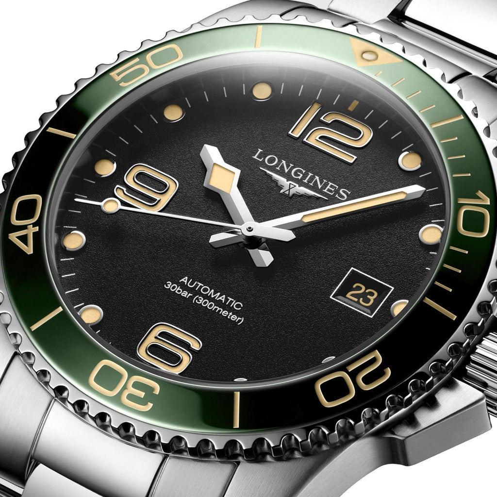 Longines orologio Hydroconquest 41mm nero automatico acciaio L3.781.4.05.6