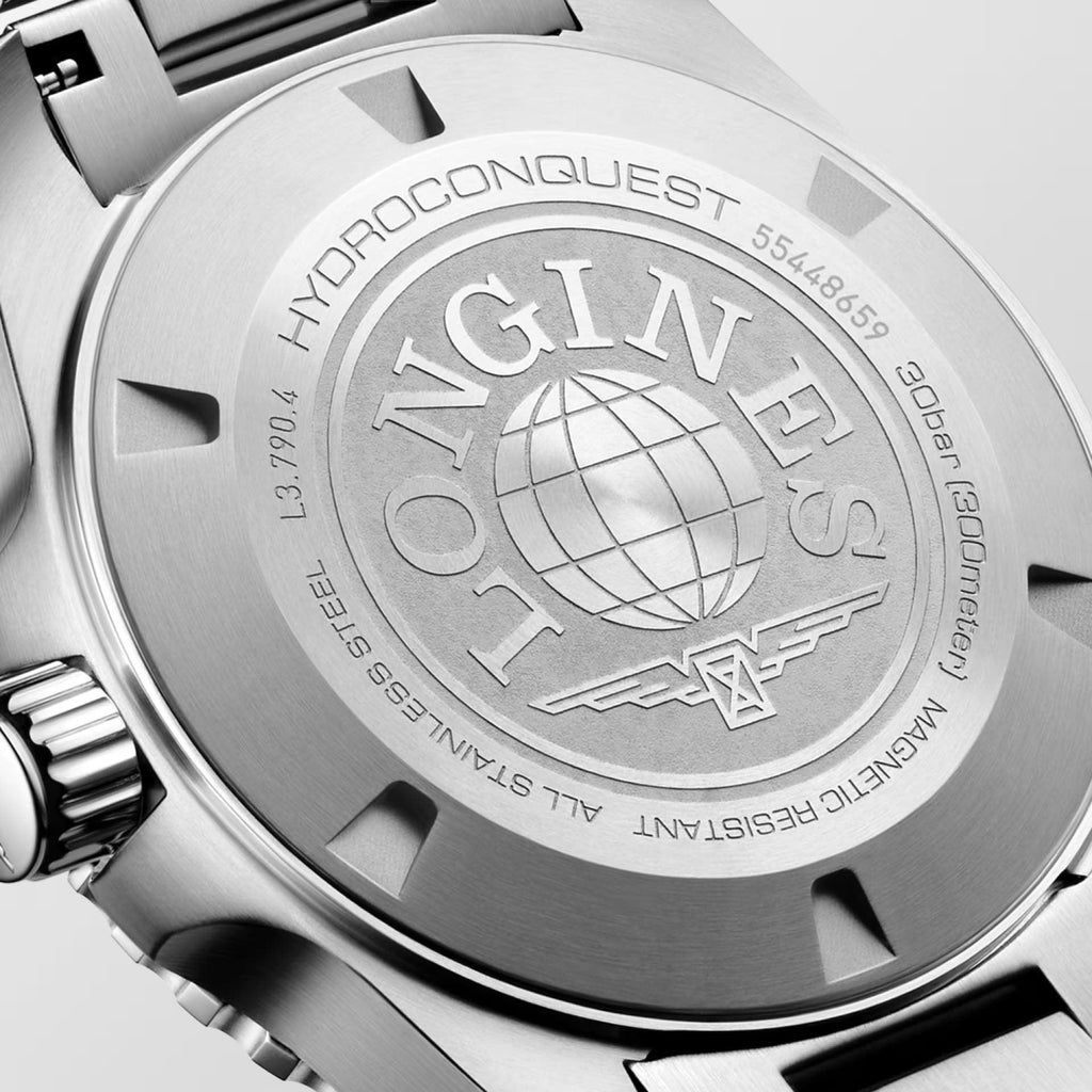 Longines orologio Hydroconquest GMT 41mm verde automatico acciaio L3.790.4.06.6