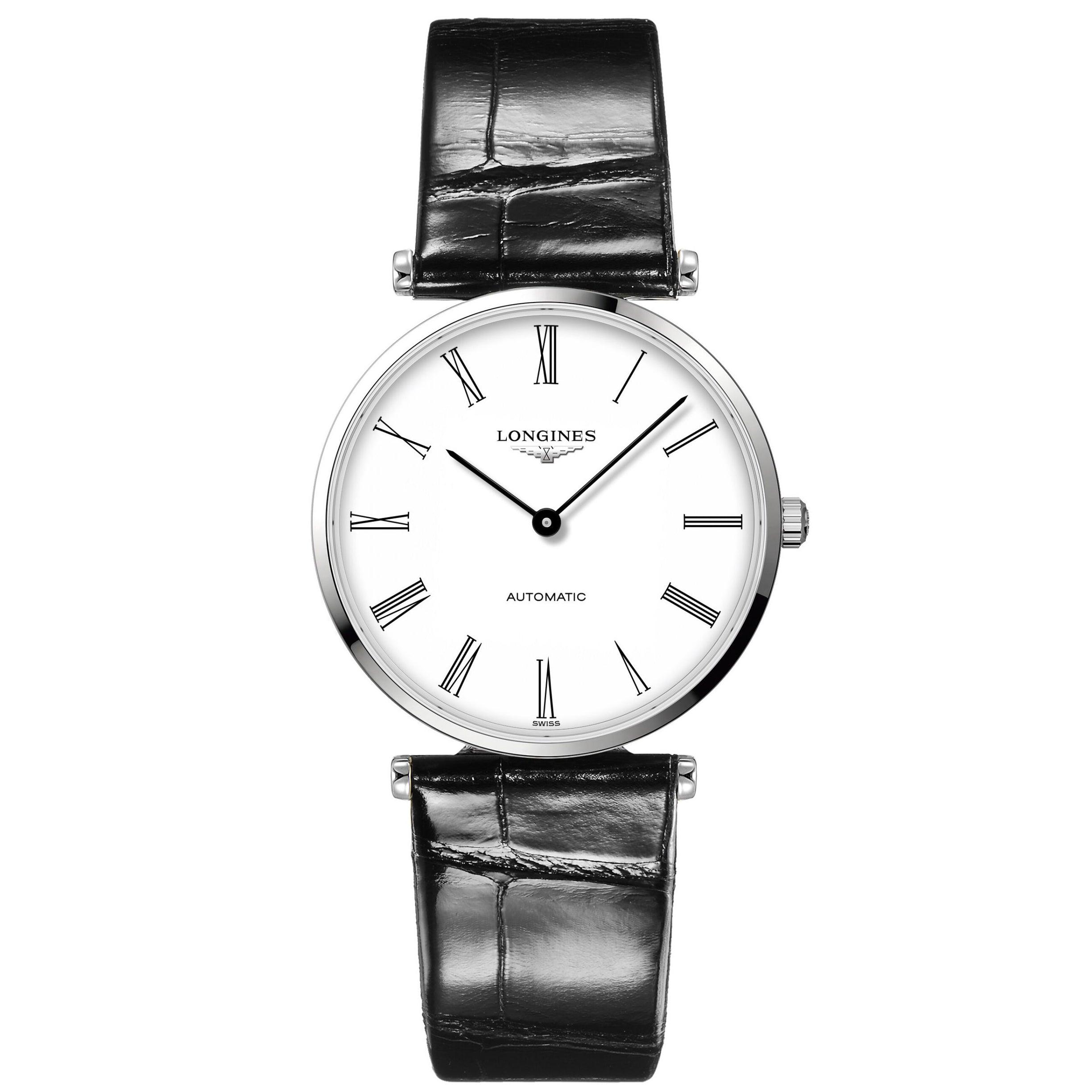 Longines orologio La Grande Classique de Longines 36mm bianco acciaio uomo quarzo L4.908.4.11.2