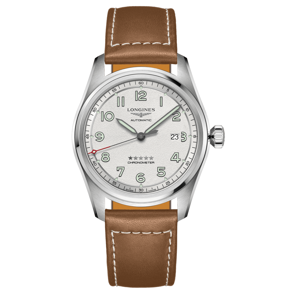 Longines orologio Longines Spirit 42mm argento automatico acciaio L3.811.4.73.2