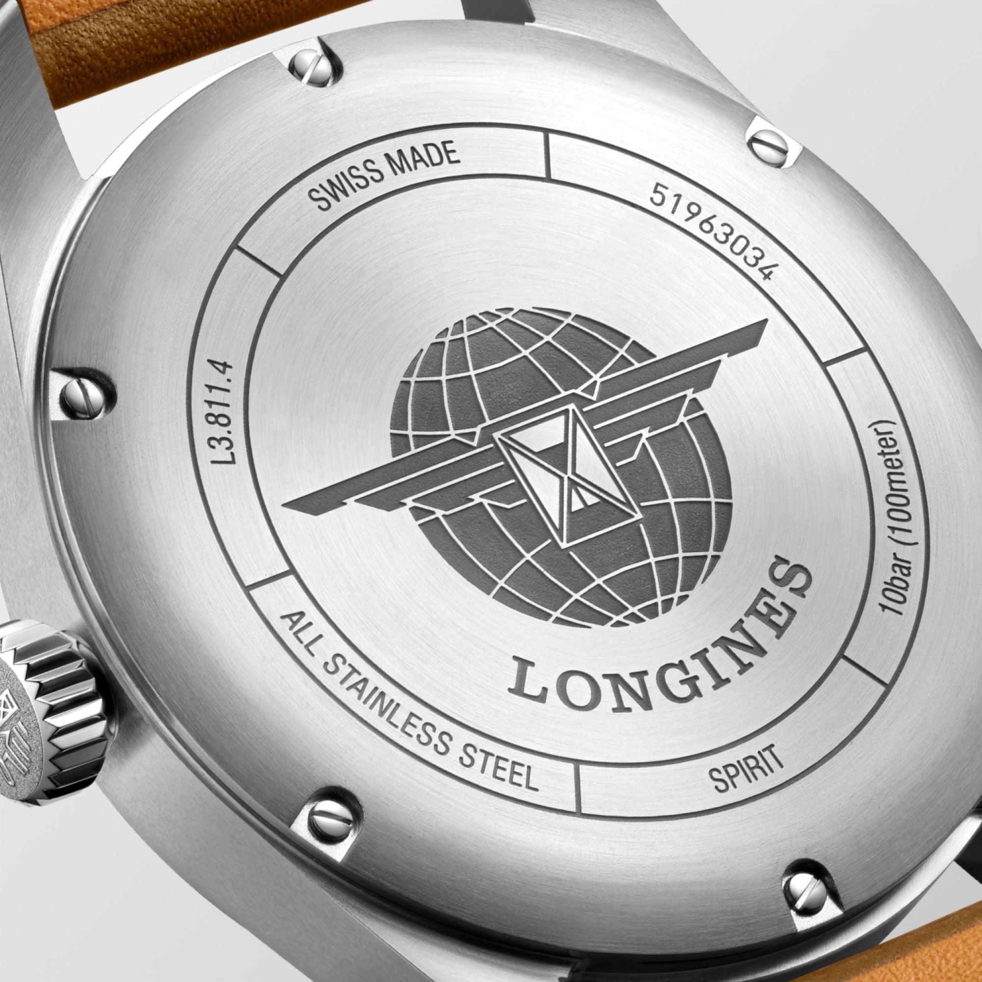 Longines orologio Longines Spirit 42mm argento automatico acciaio L3.811.4.73.2
