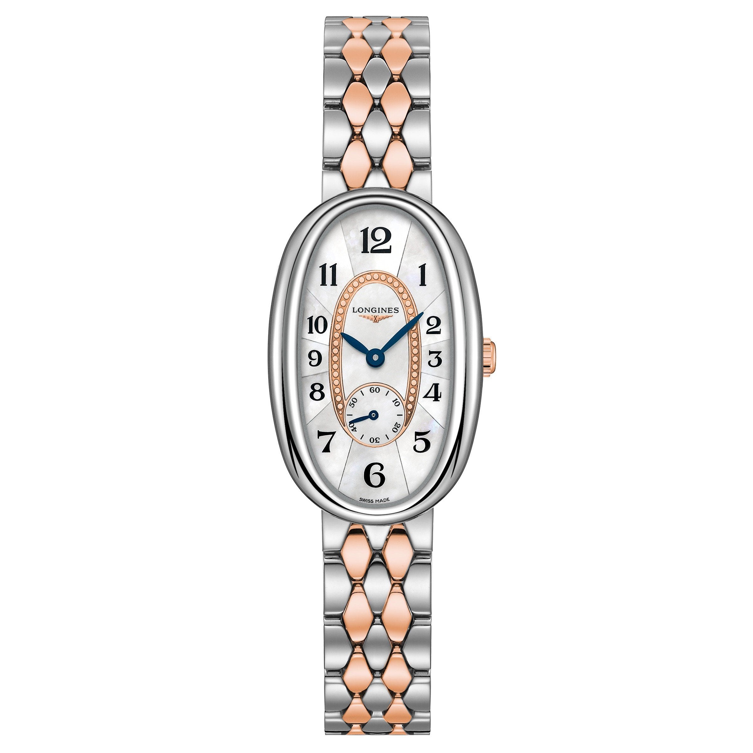 Longines orologio Longines Symphonette 21.90x34.00mm madreperla quarzo acciaio e oro 18kt L2.306.5.83.7