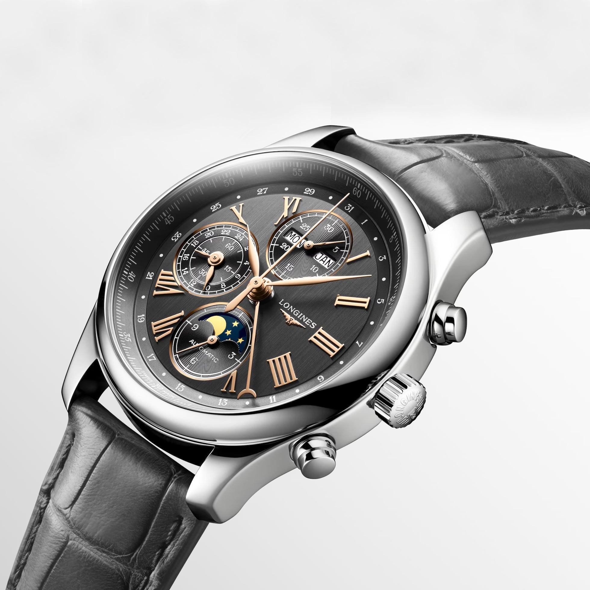 Longines orologio Master Collection 42mm antracite automatico acciaio L2.773.4.61.2