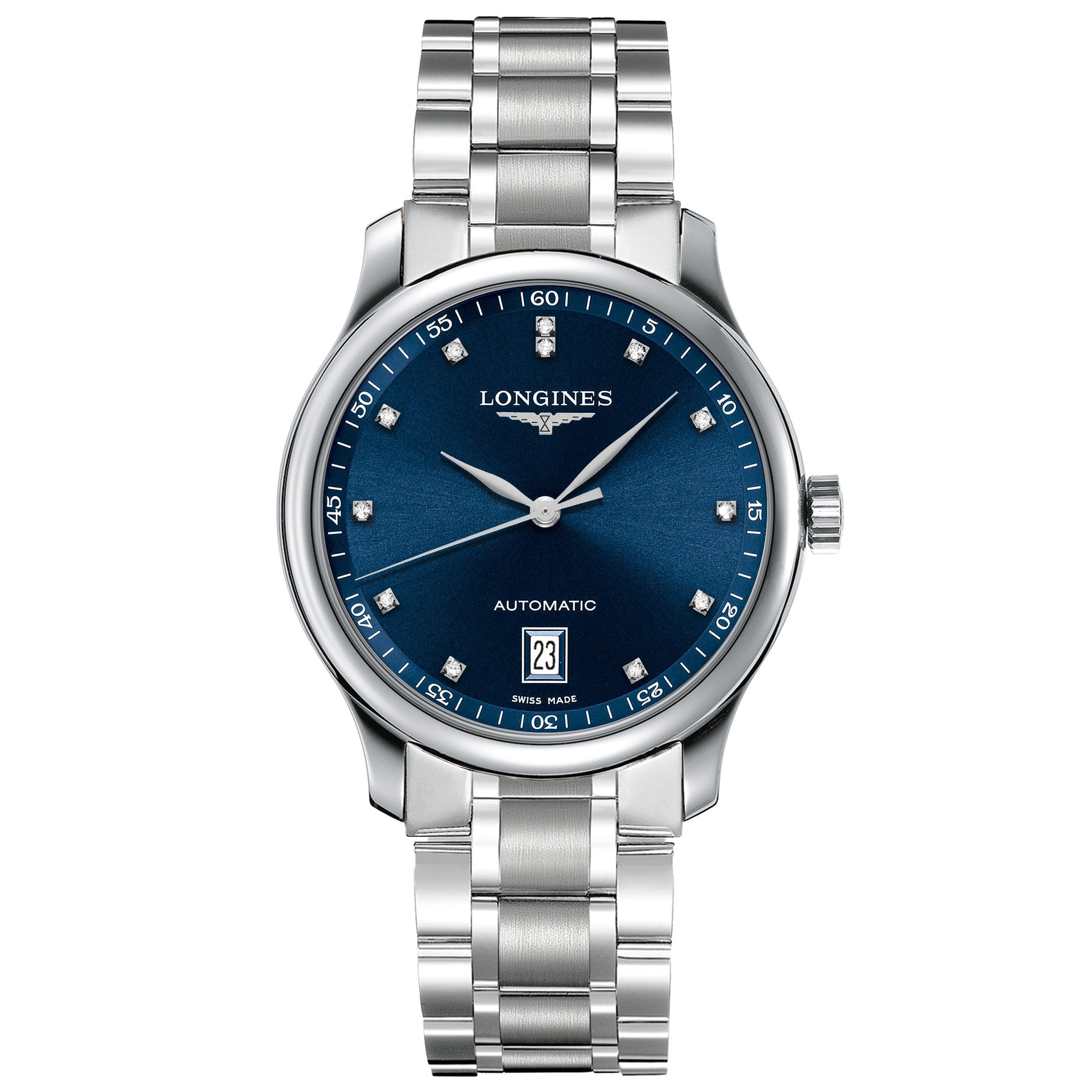 Longines orologio Master Collection blu 38,5mm automatico acciaio L2.628.4.97.6