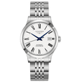 Longines orologio Record Collection 38,5mm bianco automatico acciaio L2.820.4.11.6