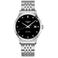 Longines orologio Record collection 40mm nero diamanti automatico COSC acciaio L2.821.4.57.6