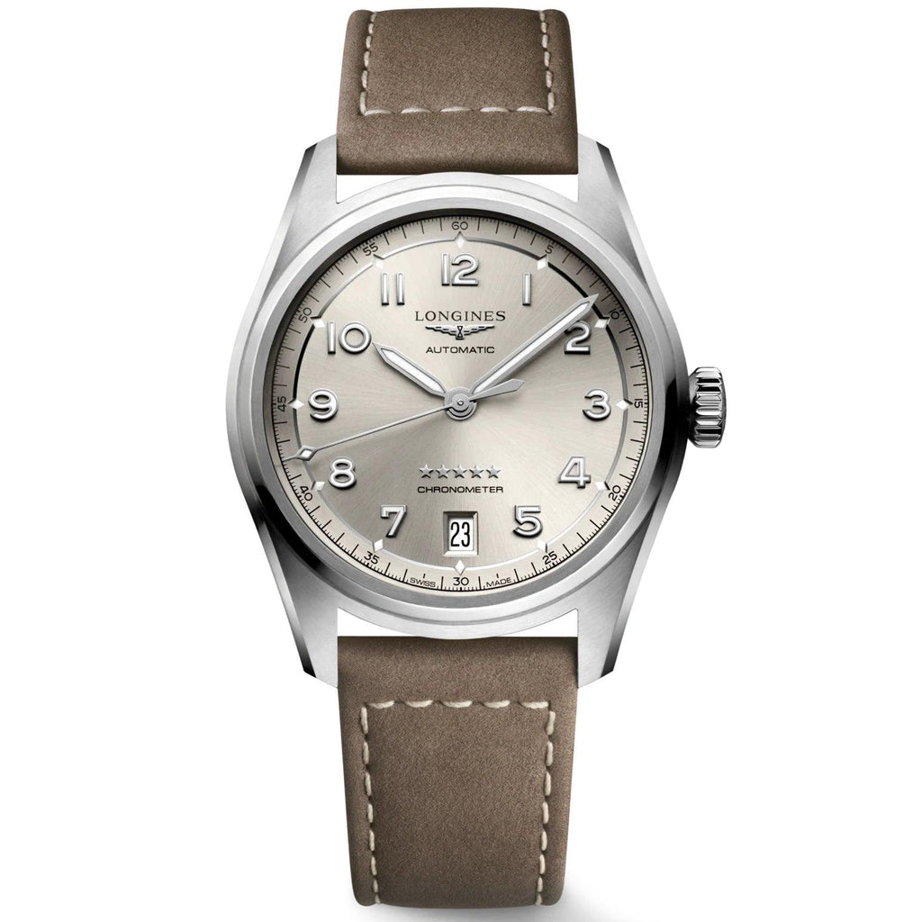 Longines orologio Spirit 37mm champagne automatico acciaio L3.410.4.63.2