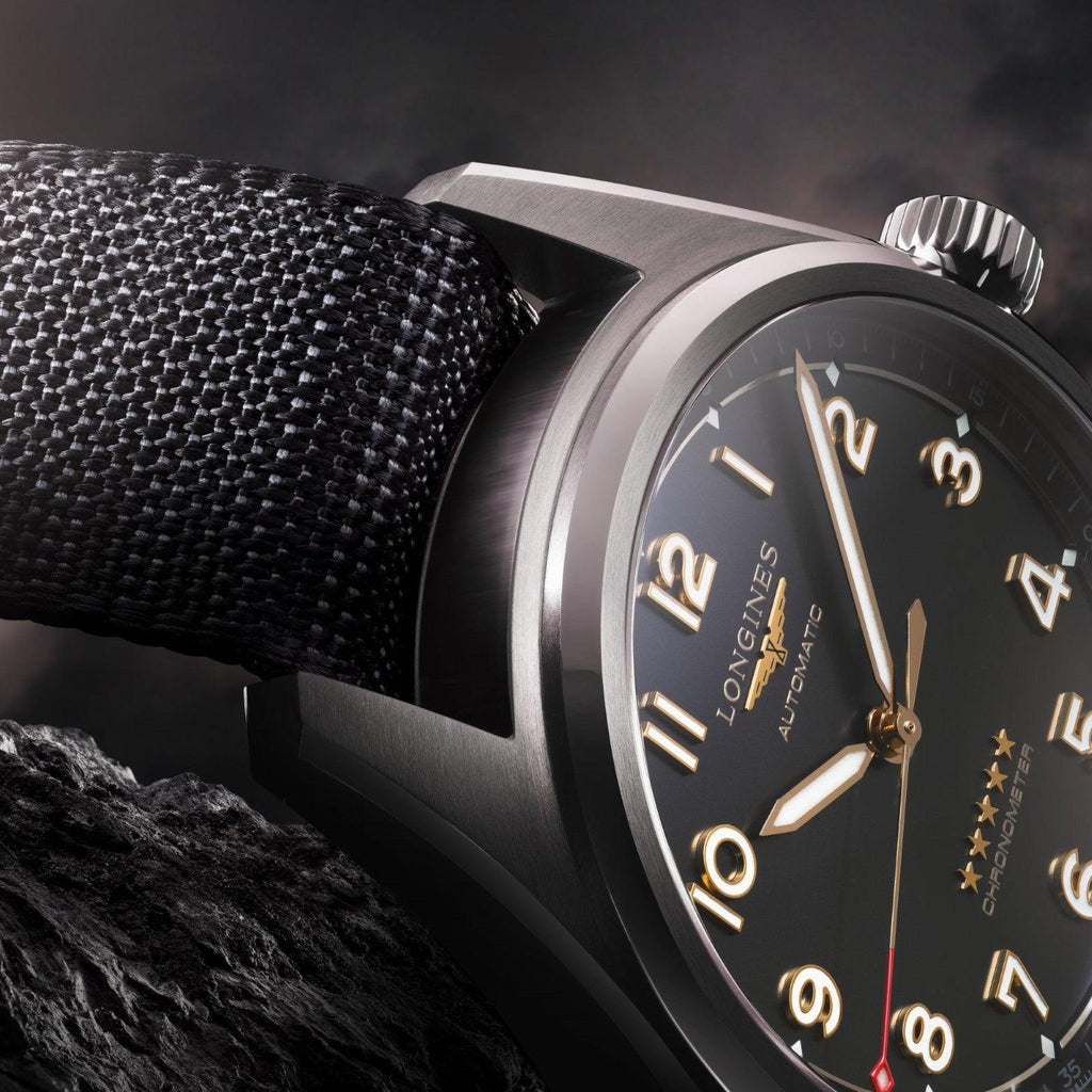 Longines orologio Spirit 40mm antracite automatico titanio L3.810.1.53.2