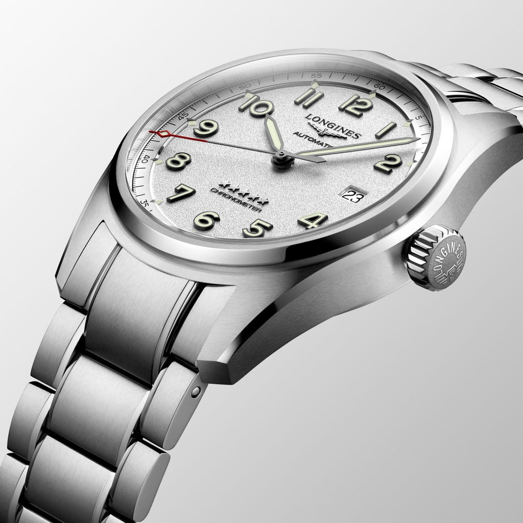 Longines orologio Spirit 40mm argento automatico acciaio L3.810.4.73.6