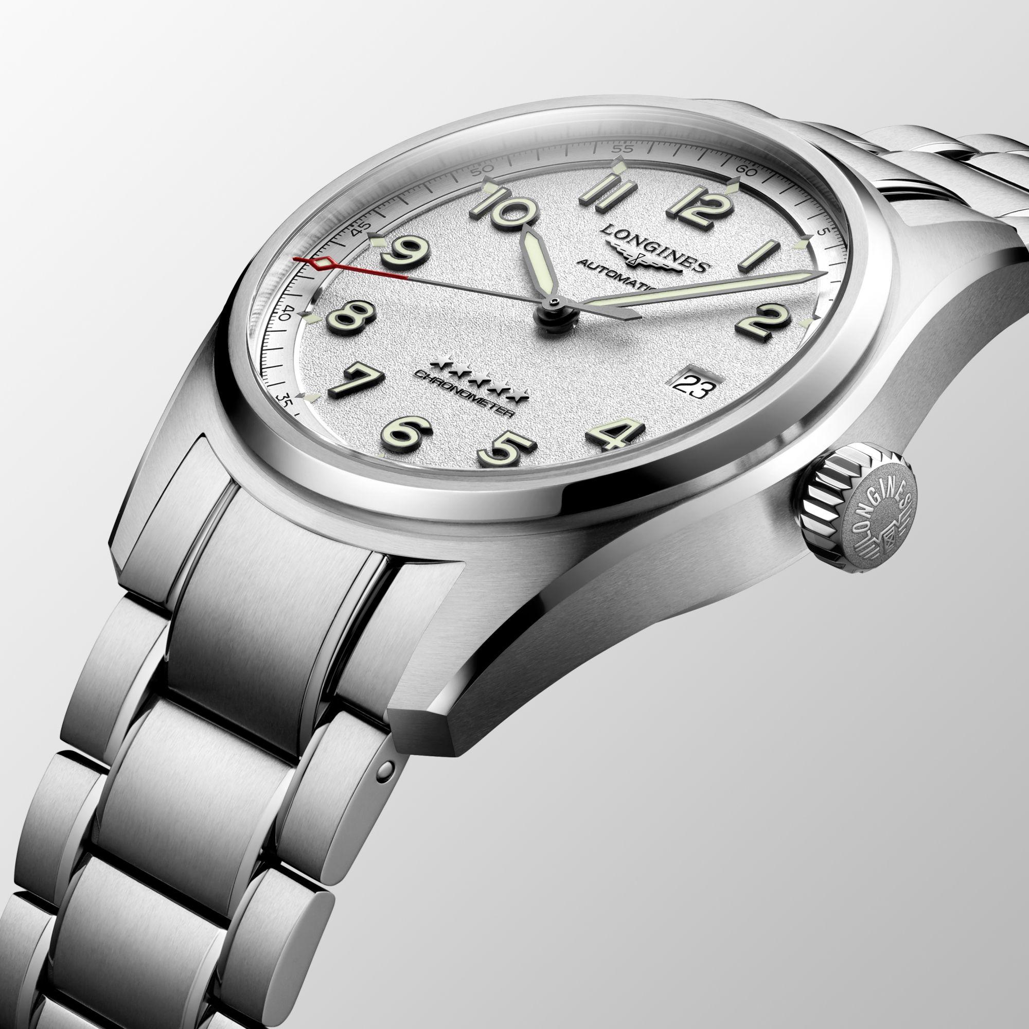 Longines orologio Spirit 40mm argento automatico acciaio L3.810.4.73.6