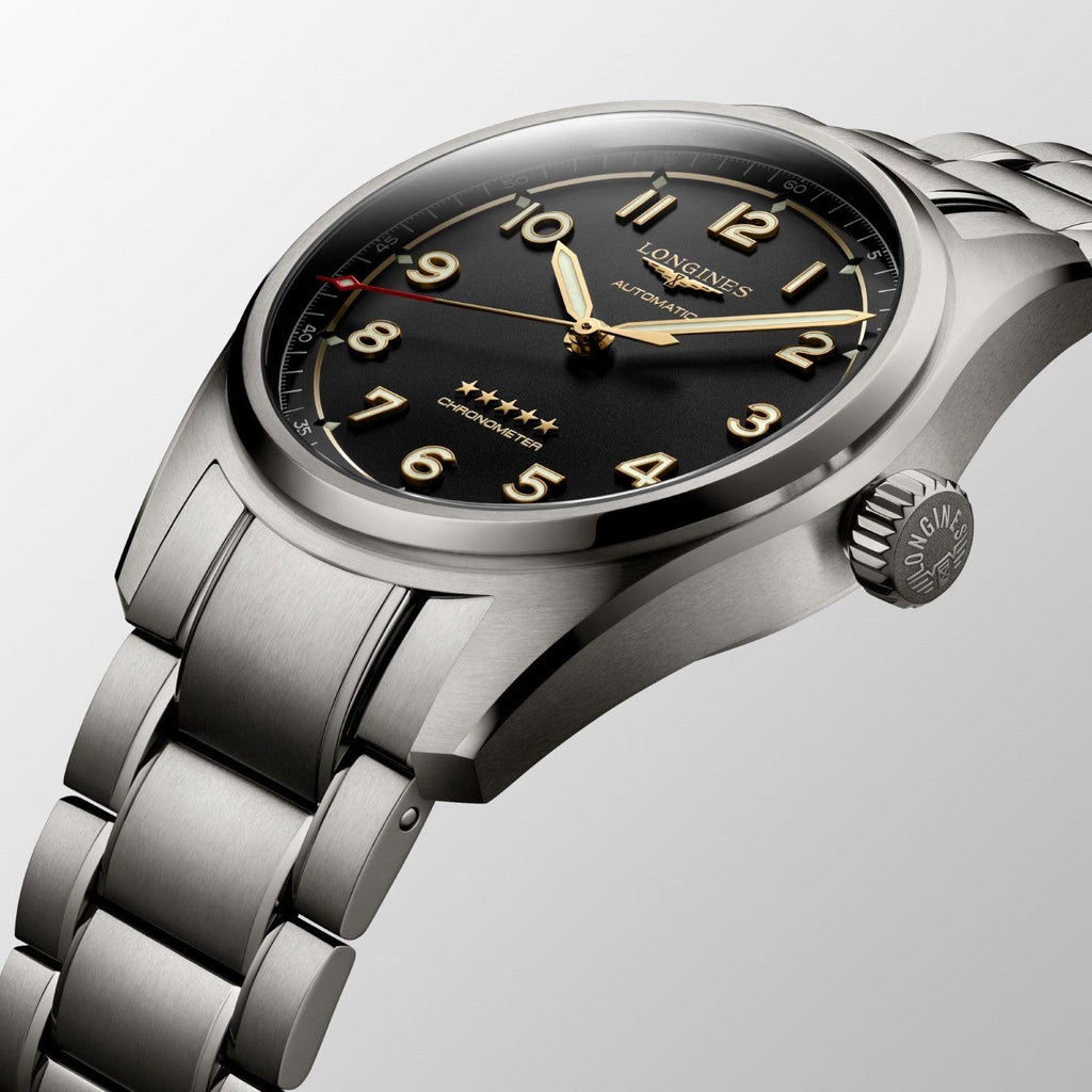 Longines orologio Spirit 40mm grigio automatico titanio L3.810.1.53.6