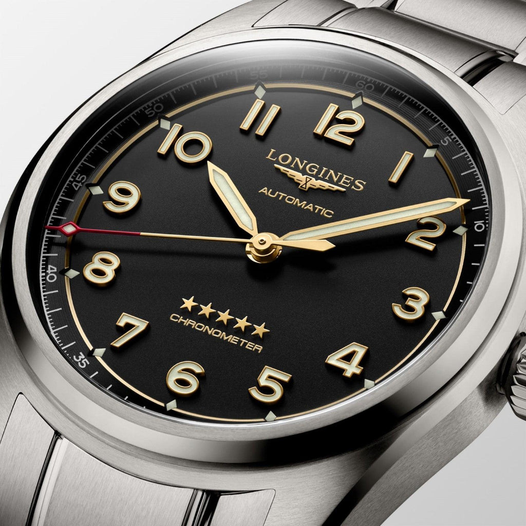 Longines orologio Spirit 40mm grigio automatico titanio L3.810.1.53.6
