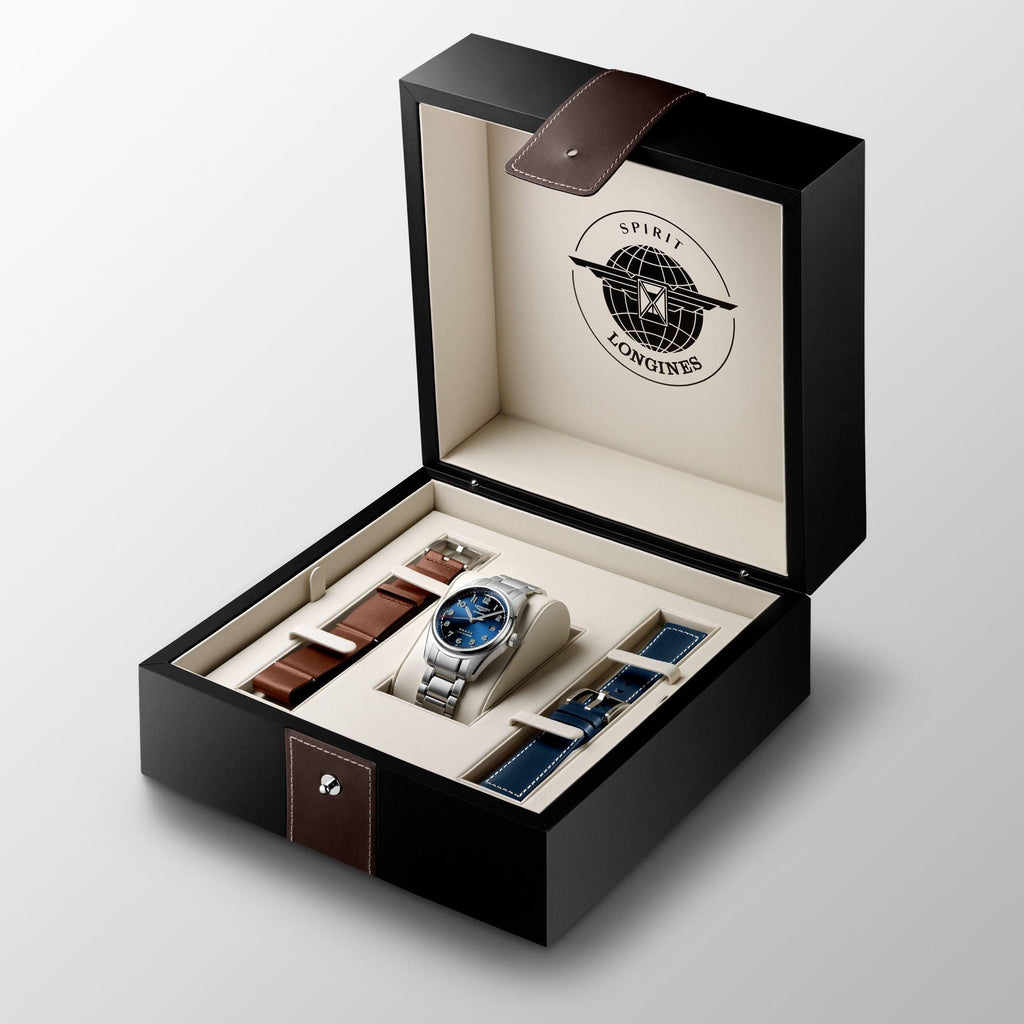 Longines orologio Spirit Prestige Edition 40mm blu automatico acciaio L3.810.4.93.9