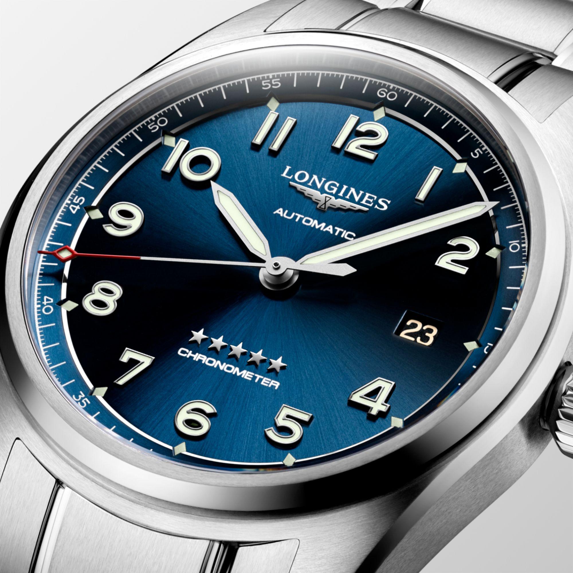 Longines orologio Spirit Prestige Edition 40mm blu automatico acciaio L3.810.4.93.9