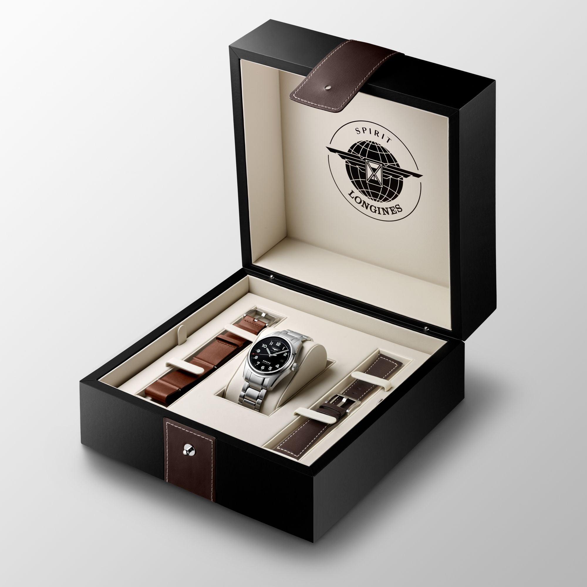 Longines orologio Spirit Prestige Edition 40mm nero mat automatico acciaio L3.810.4.53.9