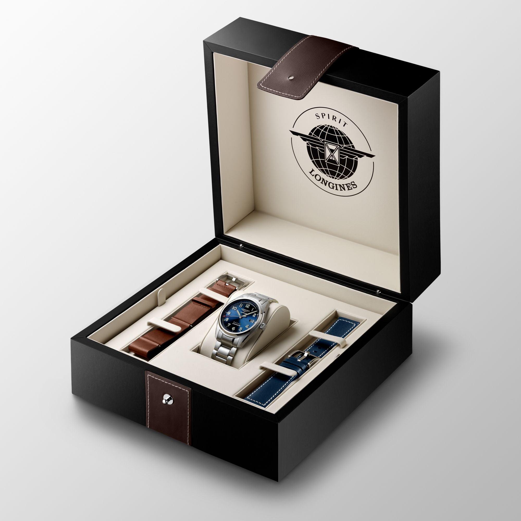 Longines orologio Spirit Prestige Edition 42mm argento automatico acciaio L3.811.4.93.9