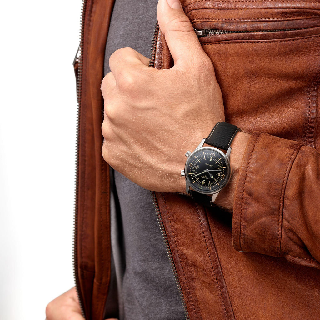 Longines orologio The Longines Legend Diver Watch 36mm nero automatico acciaio L3.374.4.50.0