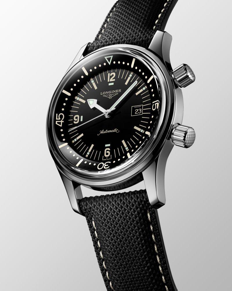 Longines orologio The Longines Legend Diver Watch 36mm nero automatico acciaio L3.374.4.50.0