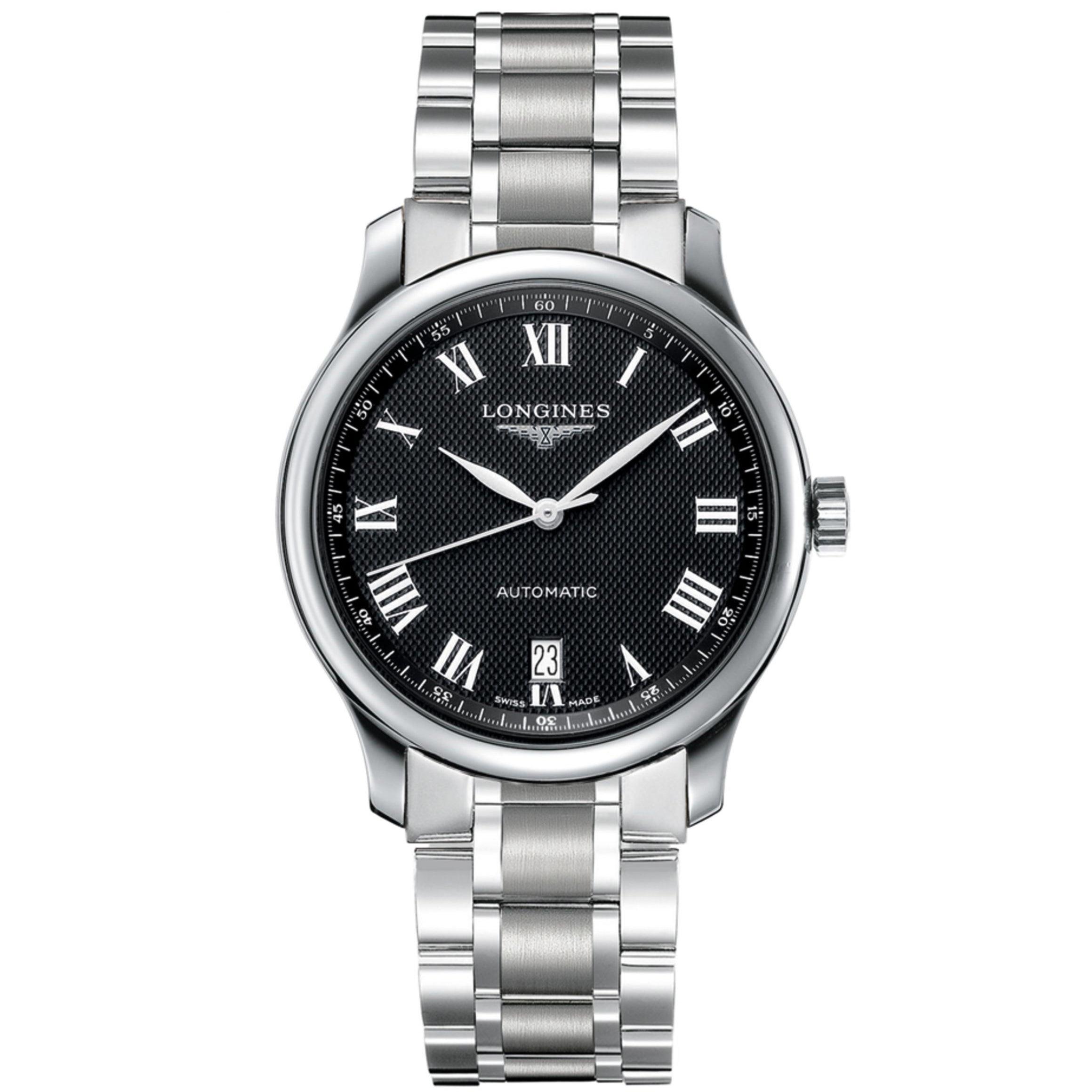 Longines orologio The Longines Master Collection 38,5mm nero acciaio uomo automatico L2.628.4.51.6