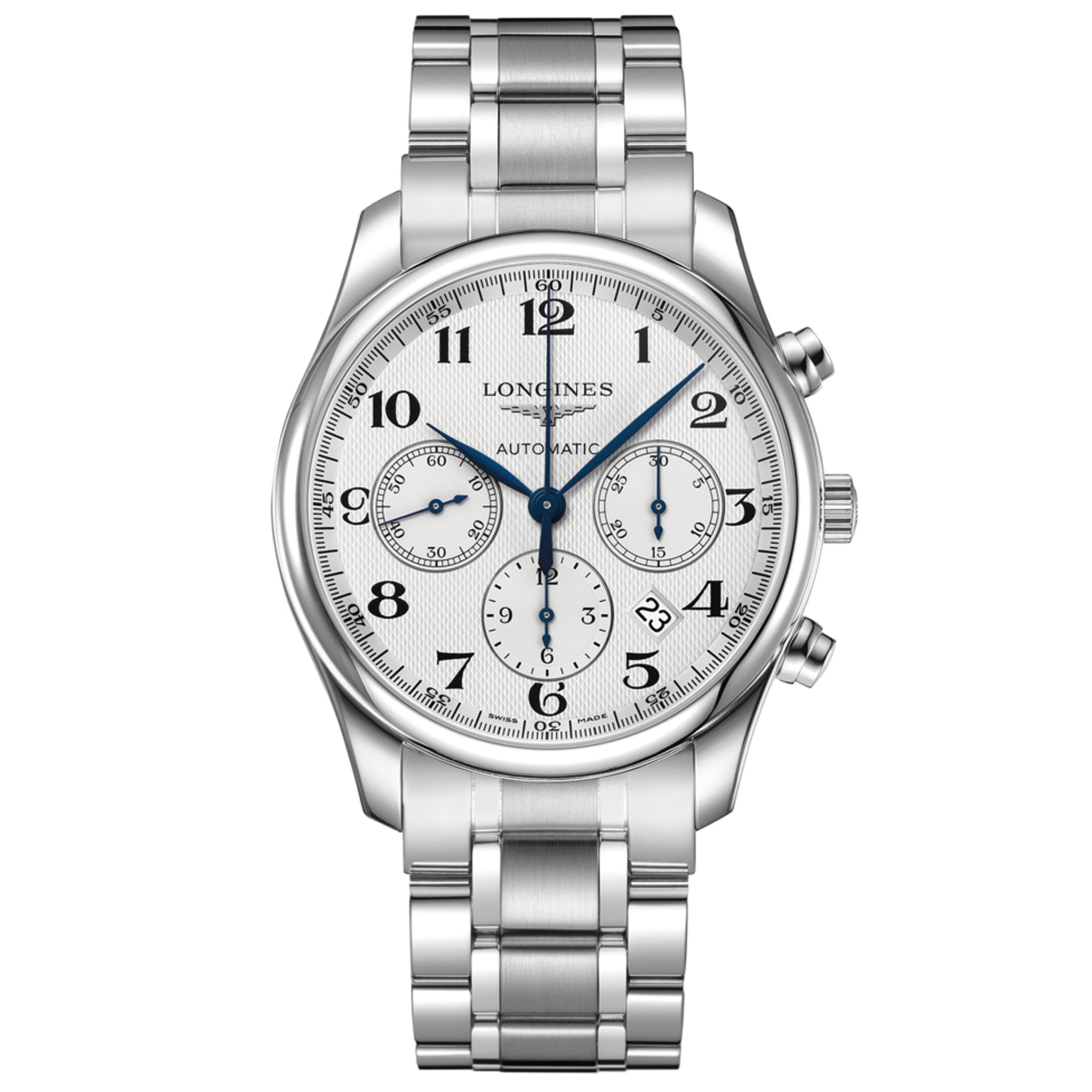 Longines orologio The Longines Master Collection Cronograph 42mm argento automatico acciaio  L2.759.4.78.6
