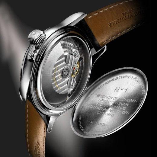 Longines orologio Twenty-Four Hours 47,50mm nero acciaio automatico L2.751.4.53.4
