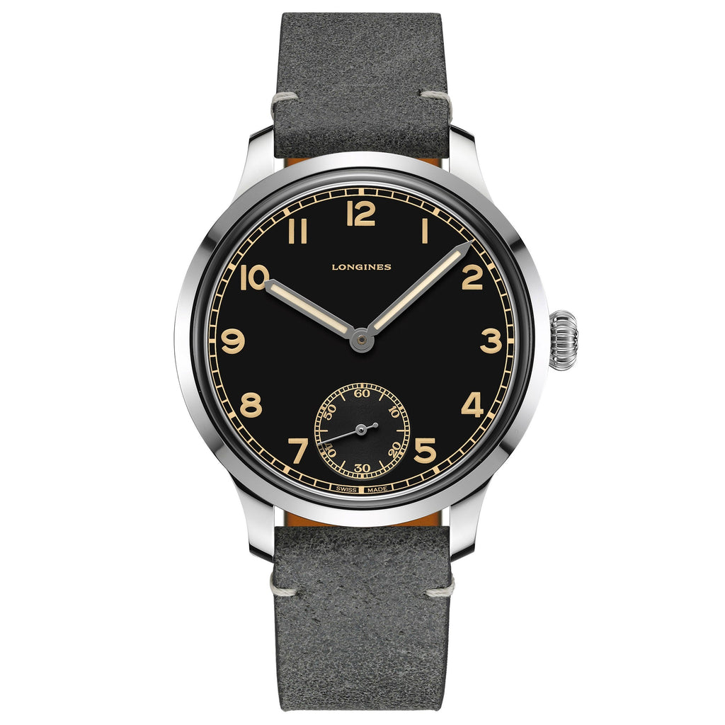 Longines orologio uomo Heritage Military 43mm acciaio carica manuale L2.826.4.53.2