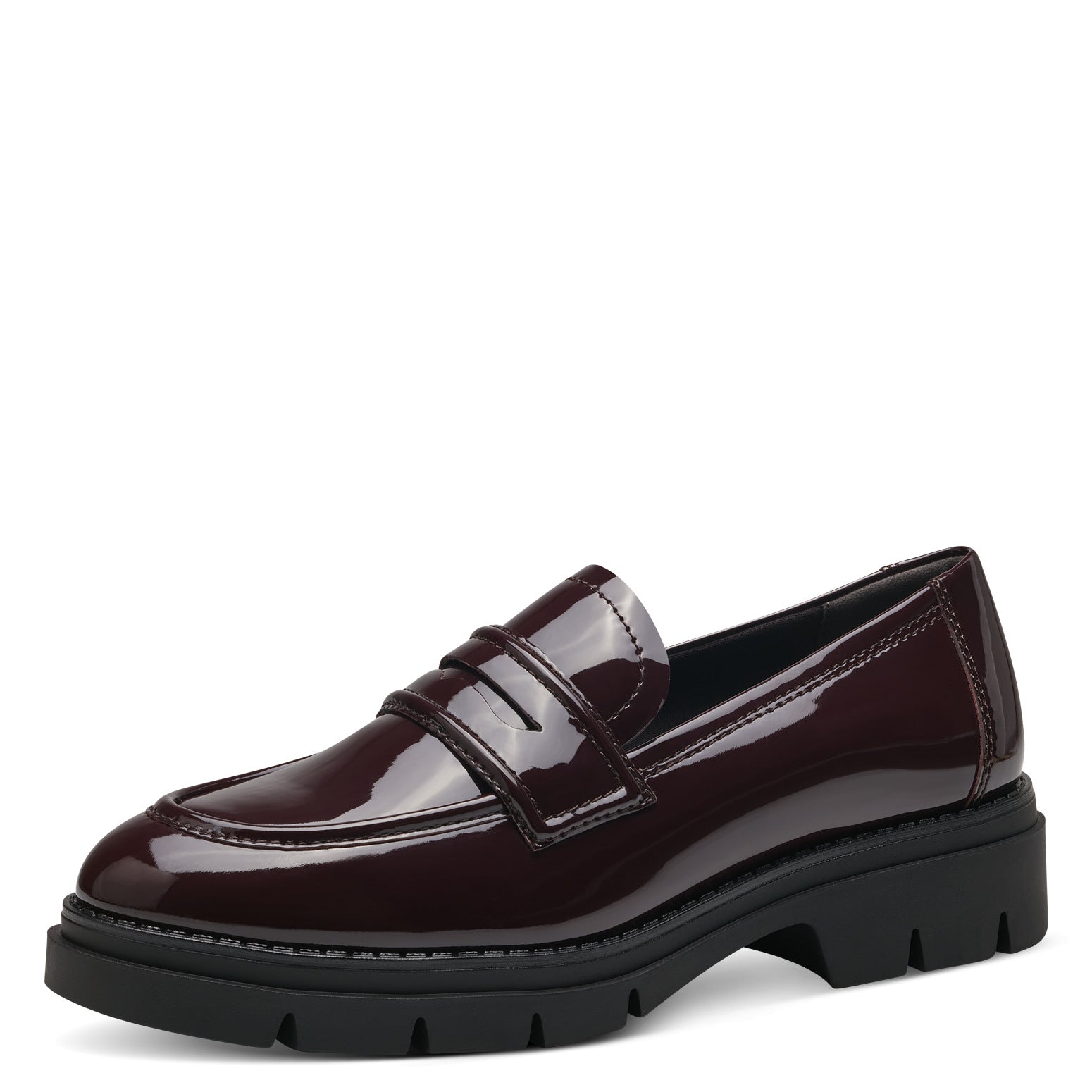 Mocassino Vegano bordeaux Lucido