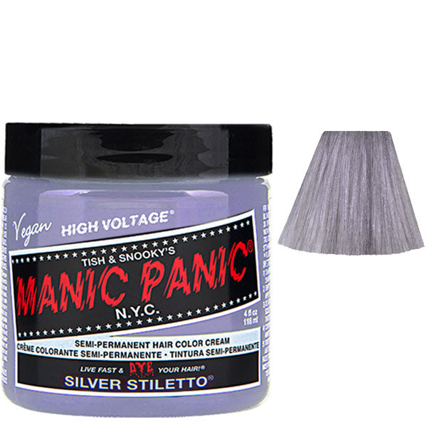 MANIC PANIC SEMI PERMANENT HAIR COLOR SILVER STILETTO