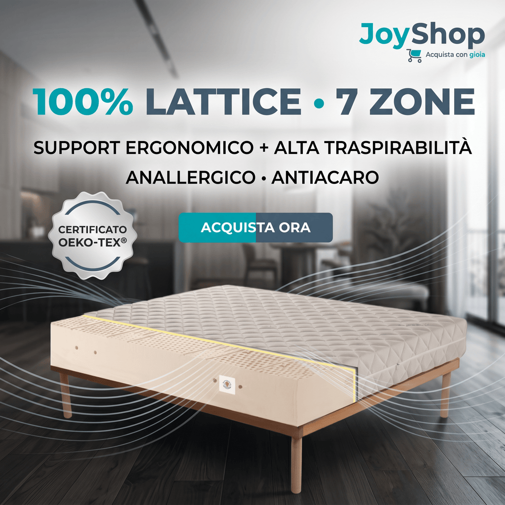 Materasso Lattice 100% – 7 Zone, 20 cm, Traspirante | MARS