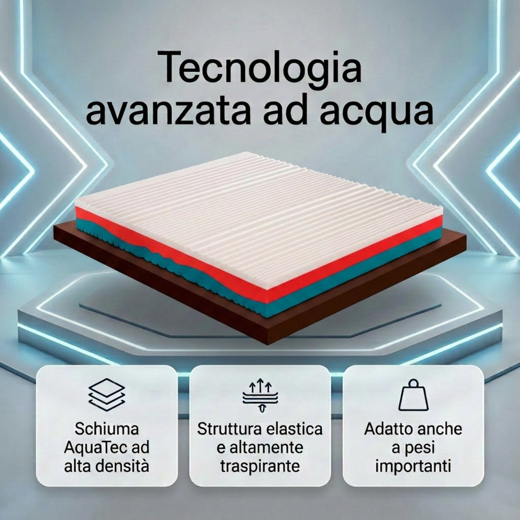 Materasso Memory Multionda AquaTec – Cashmere, 25 cm, Dispositivo Medico | AQUATEC