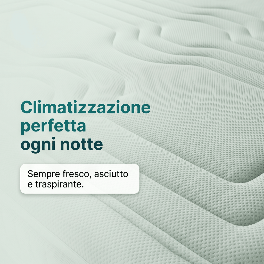 Materasso Memory BioCeramica – 7 Zone, 24 cm, Semirigido | YLANG