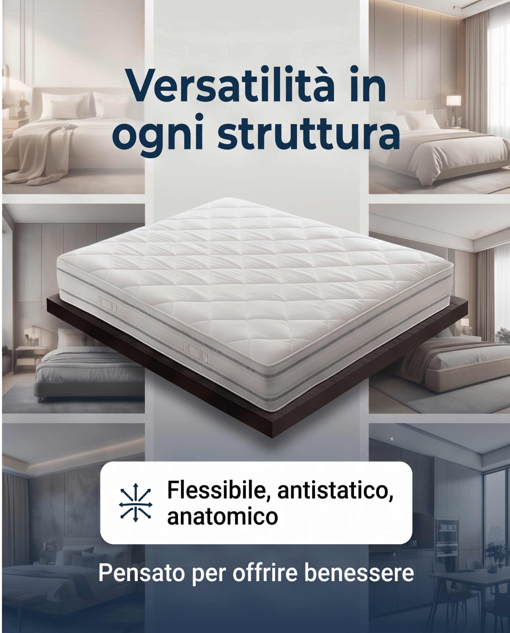 Materasso Modulare Espanso Modello Divano Letto Ignifugo Certificato Classe 1 IM H14 cm