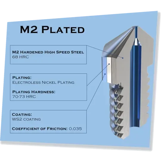 Micro Swiss M2 Hardened High Speed Steel Nozzle - MK8