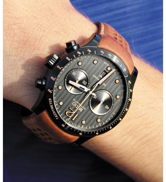 Mido orologio Multifort Chronograph Adventure 44mm antracite automatico acciaio finitura PVD nero M025.627.36.061.10