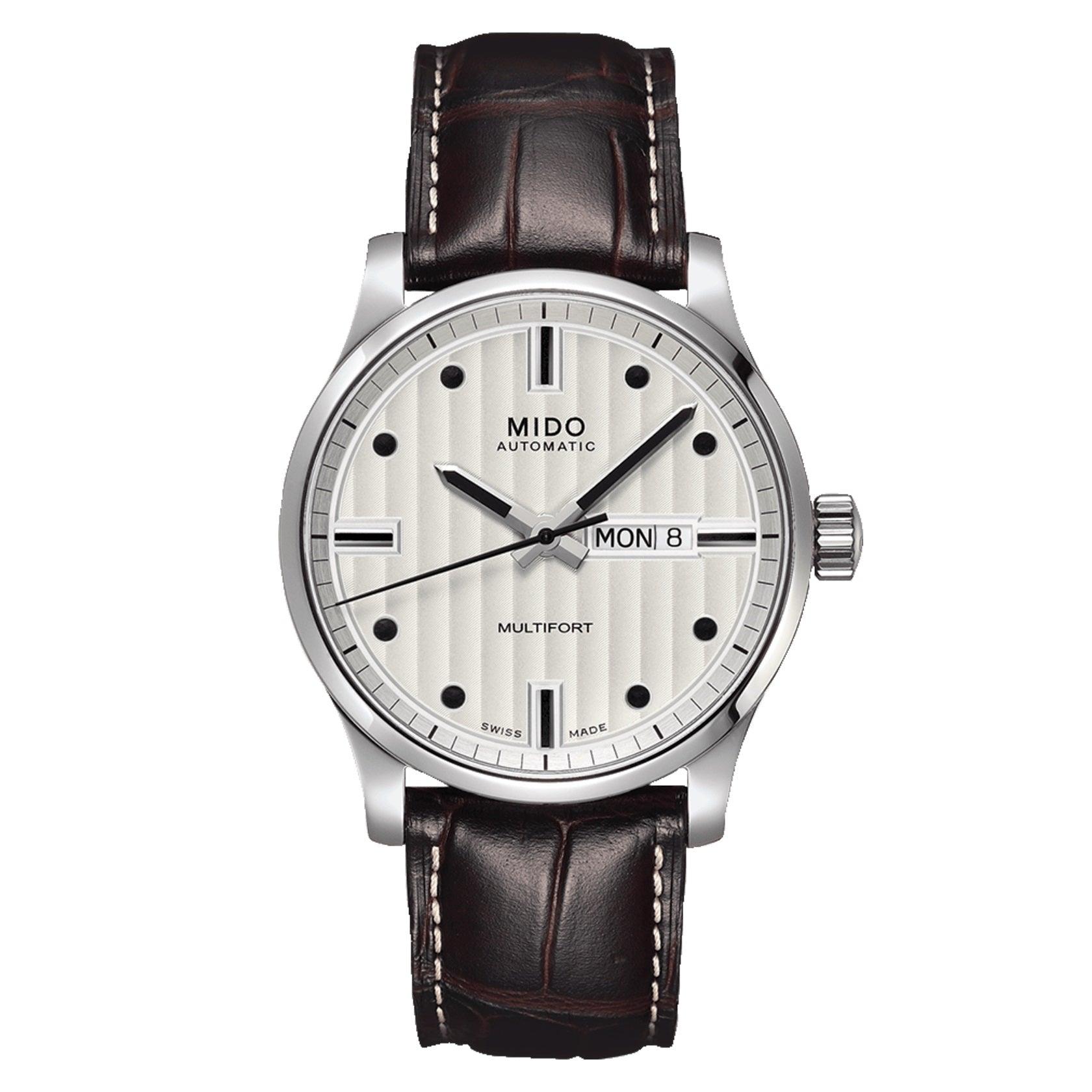 Mido orologio Multifort Gent 42mm argento automatico acciaio M005.430.16.031.80