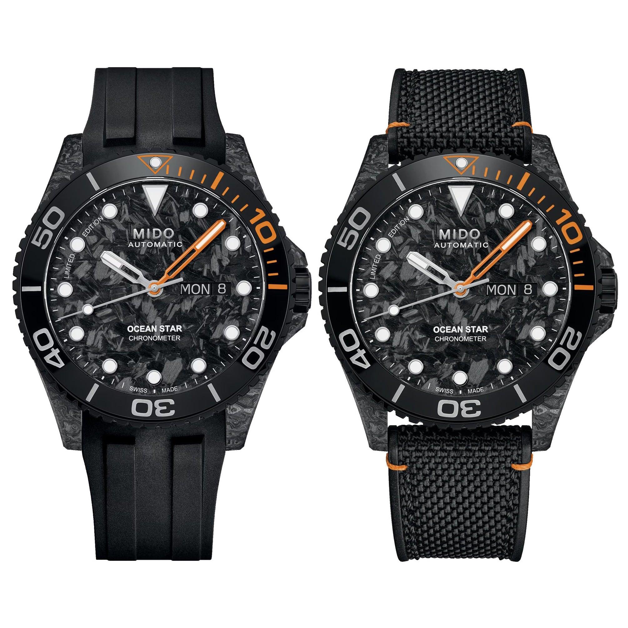 Mido orologio Ocean Star 200C Carbon Limited Edition Certificato Cosc 42mm nero automatico fibra di carbonio M042.431.77.081.00
