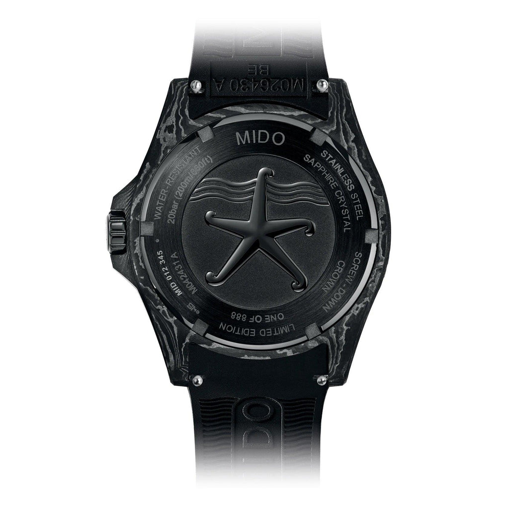 Mido orologio Ocean Star 200C Carbon Limited Edition Certificato Cosc 42mm nero automatico fibra di carbonio M042.431.77.081.00