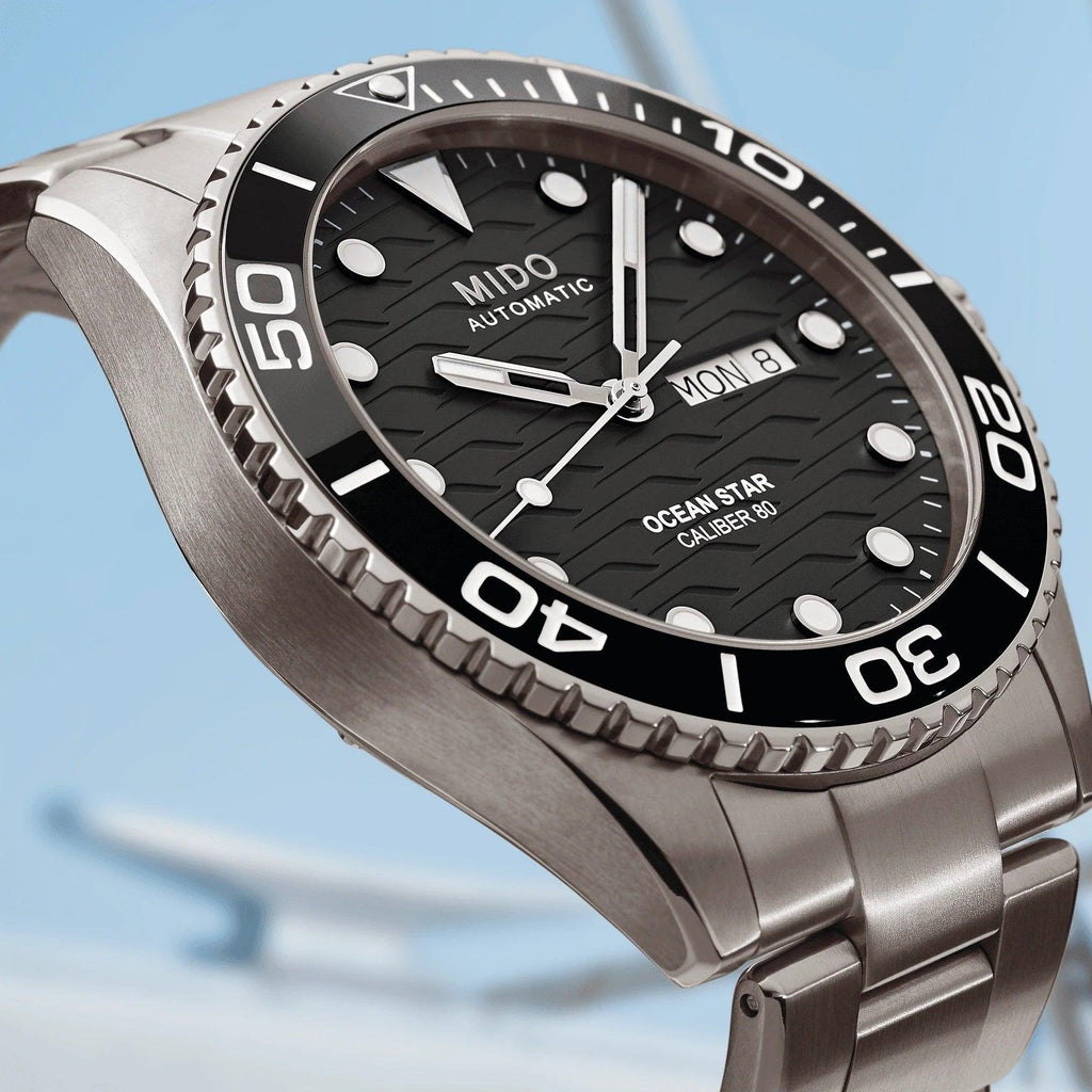Mido orologio Ocean Star 200C Titanium 42,5mm nero automatico titanio M042.430.44.051.00