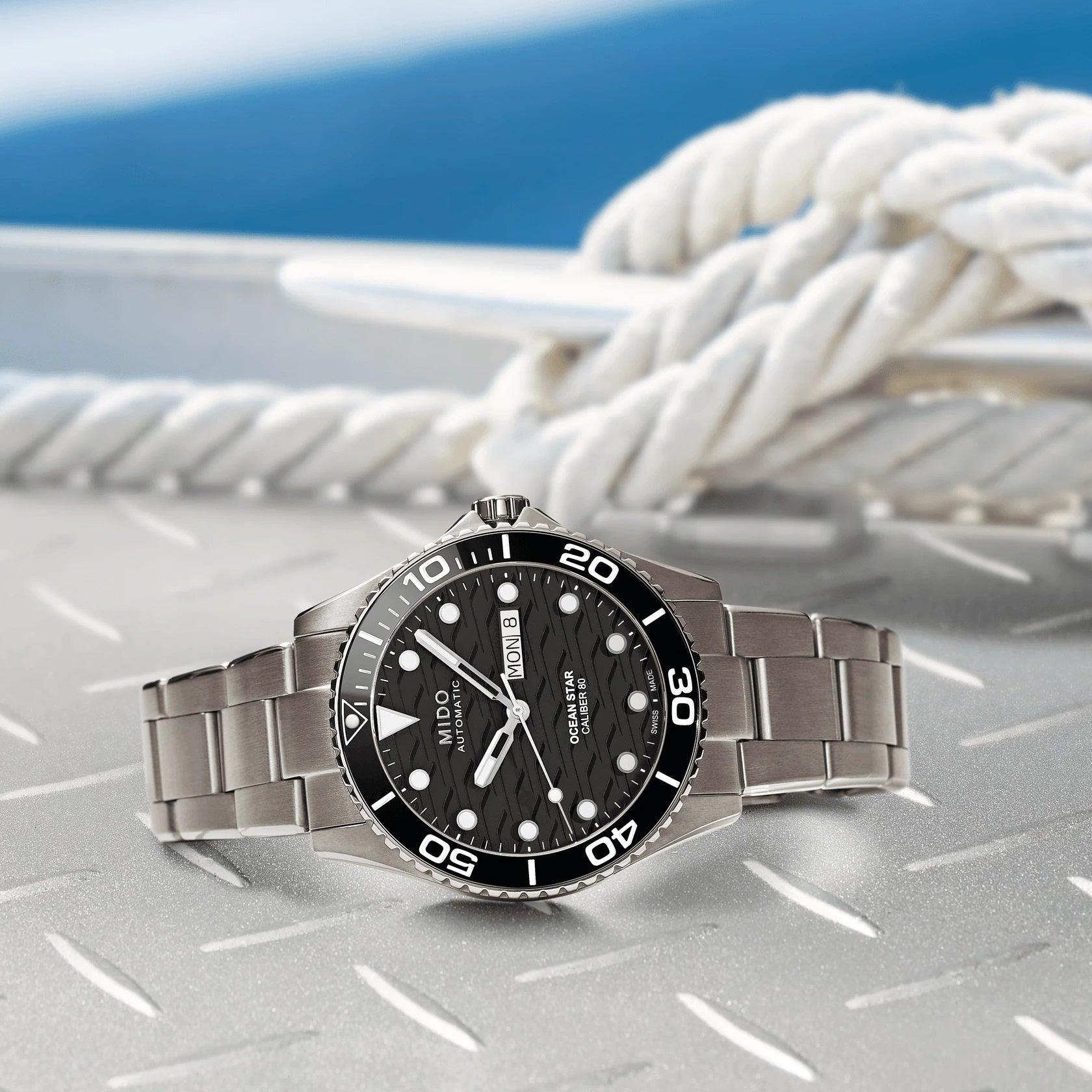 Mido orologio Ocean Star 200C Titanium 42,5mm nero automatico titanio M042.430.44.051.00